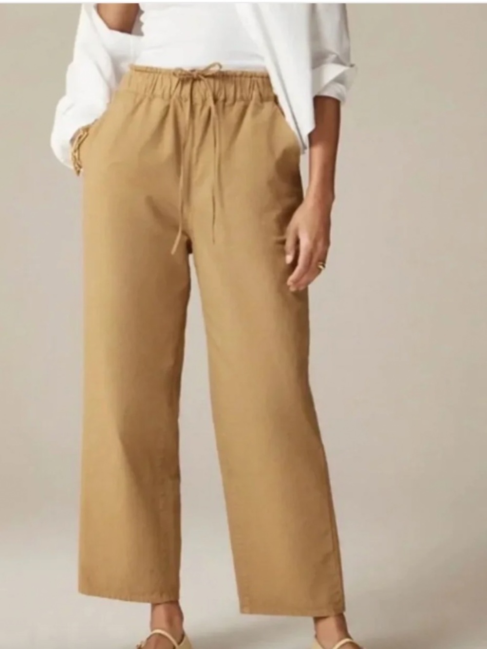 J. Crew Cotton and Linen Drawstring Pants. NWT.